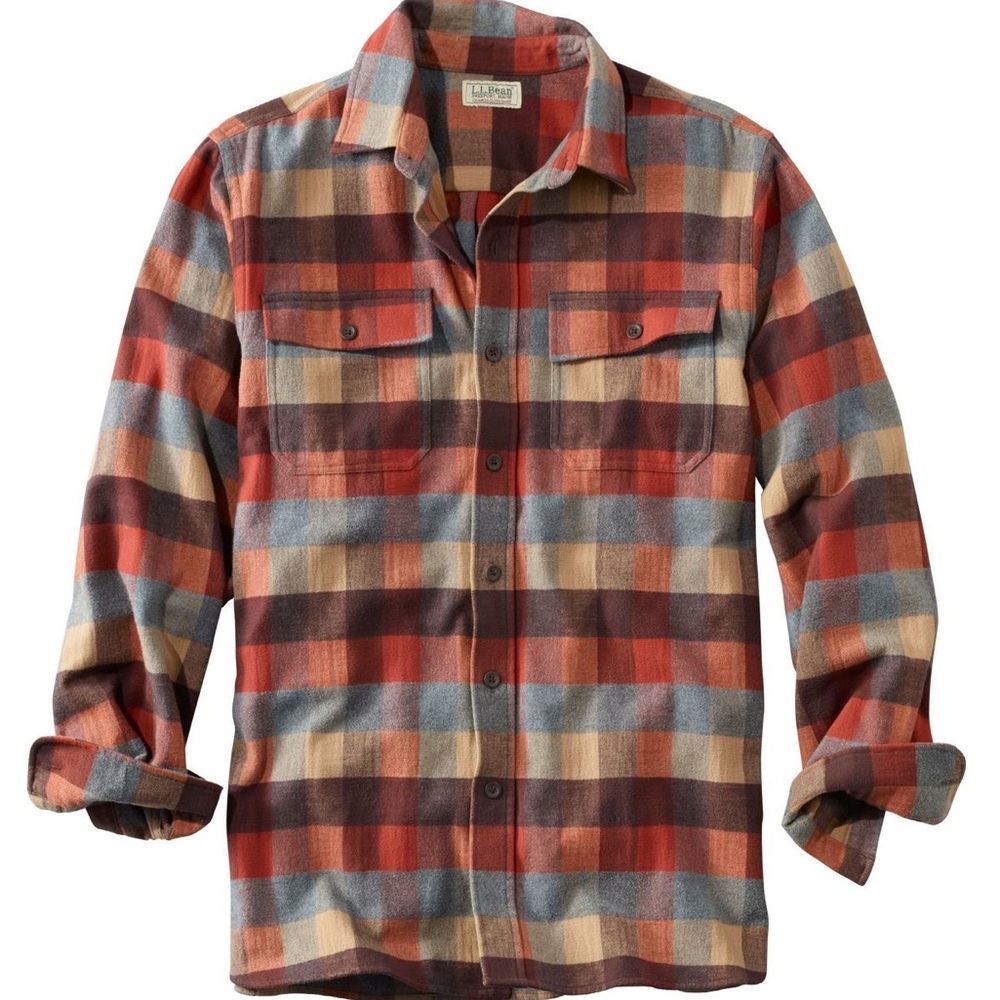 L.L.Bean Men's Plaid Chamois Shirt